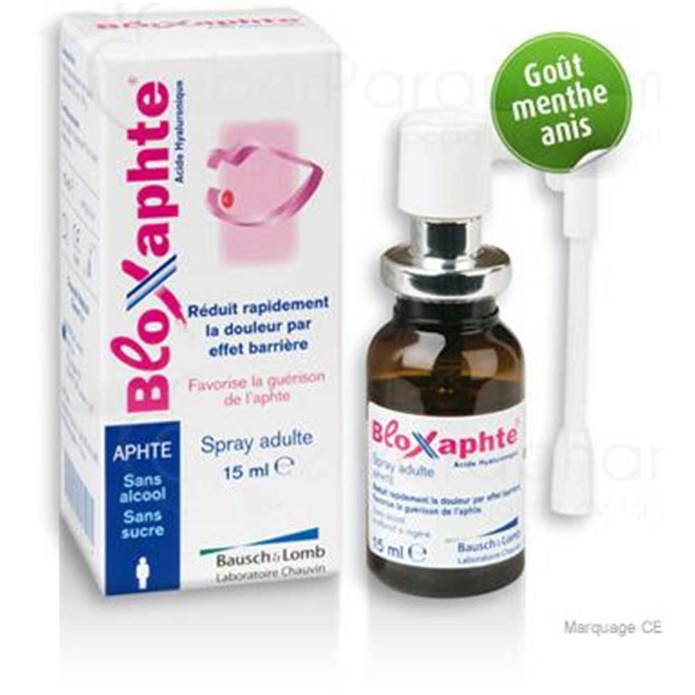 BLOXAPHTE SPRAY ADULT oral spray to hyaluronic acid. 15 ml spray
