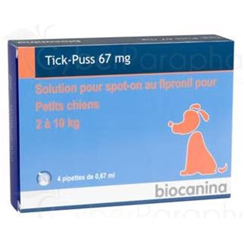 Biocanina TICK, PUSS SPOT ON SMALL DOGS - Spot on, skin external parasiticide solution. - Bt 4