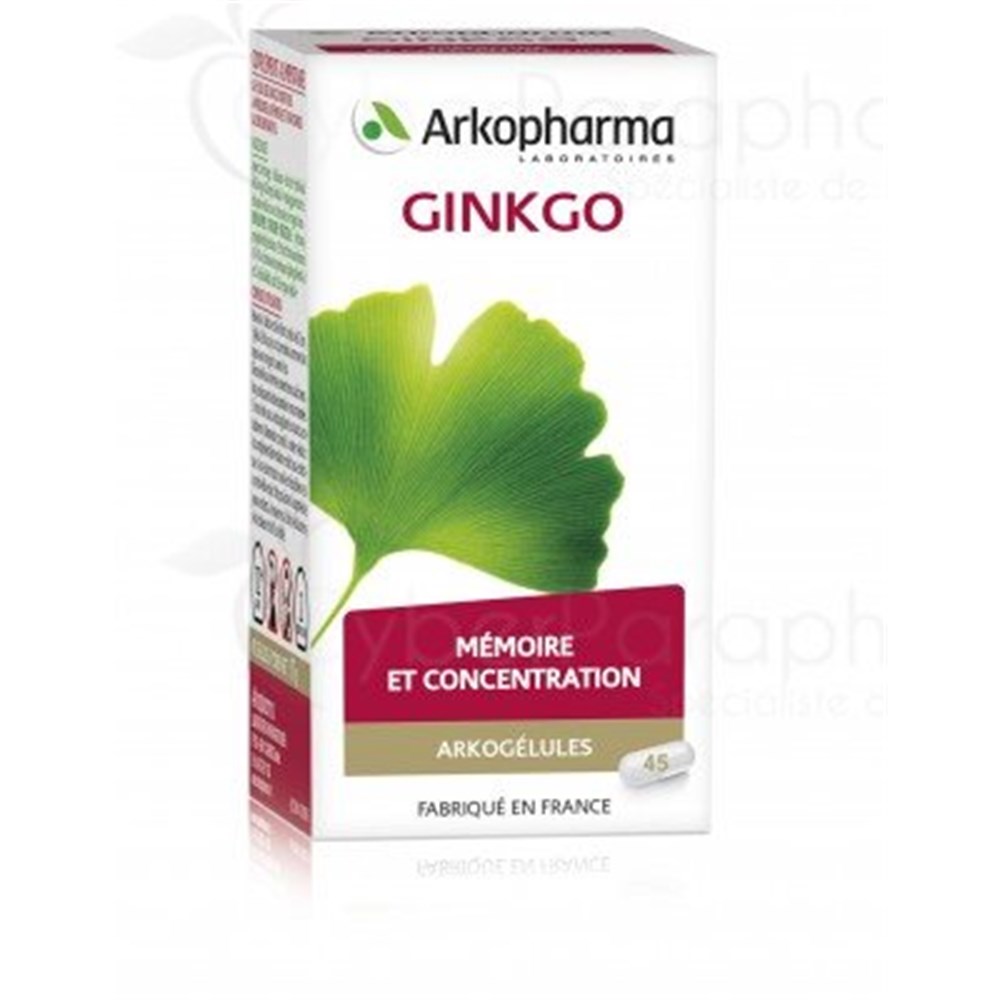 Arkogélules GINKGO Ginko biloba Mémoire concentration 45 gélules — free download