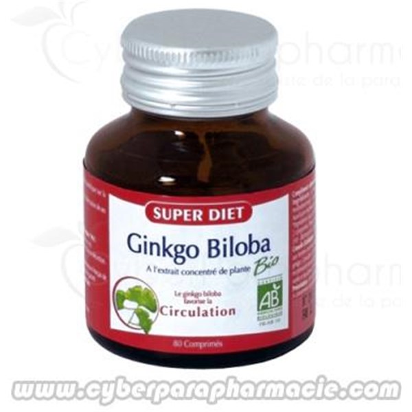 GINKGO BILOBA BIO Circulation 80 comprimés