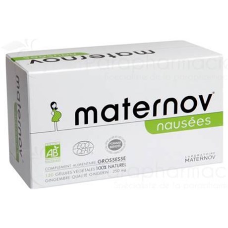 MATERNOV NAUSEA Capsule dietary supplement containing ginger. - Bt 40