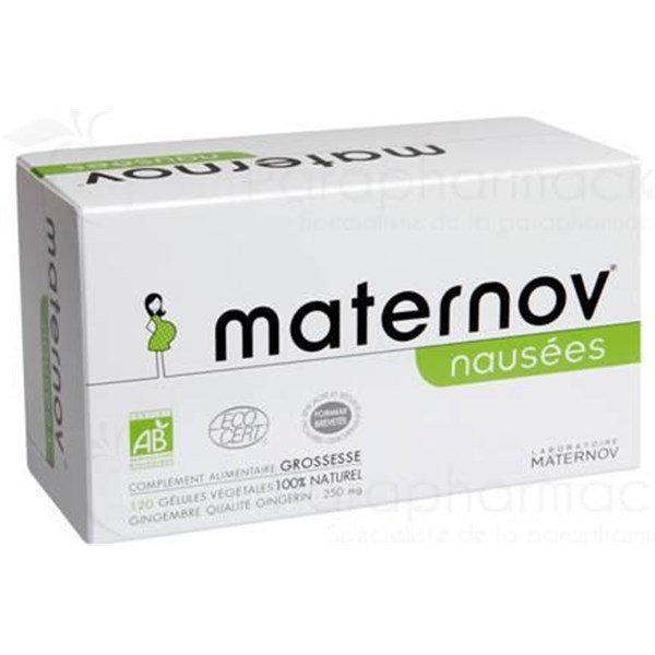 MATERNOV NAUSEA Capsule dietary supplement containing ginger. Bt 40