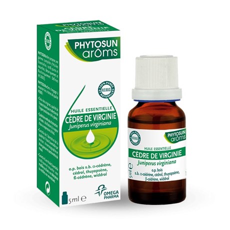 PHYTOSUN Arôms CEDAR OF VIRGINIA ESSENTIAL OIL, food supplement containing essential oil of cedar Virginia. - 5 fl oz