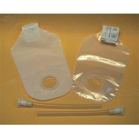 Consecura urostomy, drainable pouch with drain valve system 2 parts transparent. diameter 35 mm (ref. 413133) - bt 30