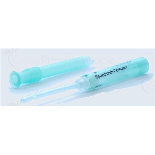 SpeediCath COMPACT, self-lubricated Bladder catheter, right type Nélaton compact, for women. CH 14, green bucket (ref. 28584) - bt 30