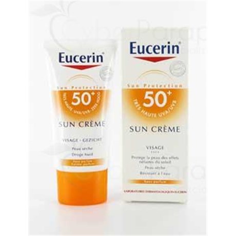 EUCERIN SUN PROTECTION CRÈME SPF 50+, Crème solaire très haute protection au Tinosorb S, SPF 50+. - tube 50 ml