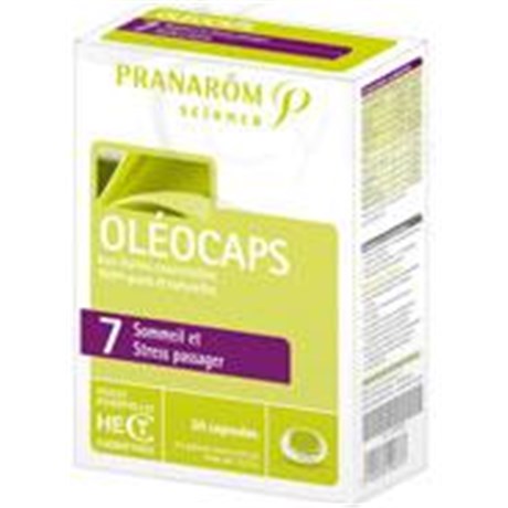 OLÉOCAPS 7 SLEEP &amp; STRESS, capsule, food supplement with essential oils. - Bt 30