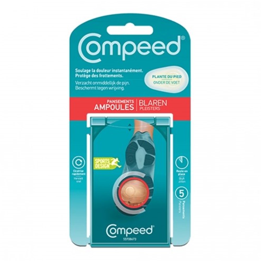 PANSEMENTS AMPOULES PLANTE DU PIED X5 COMPEED