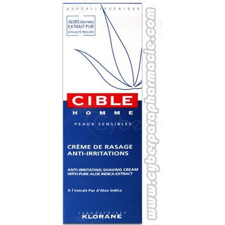 CIBLE Crème de Rasage Anti-irritations 100 ml + blaireau