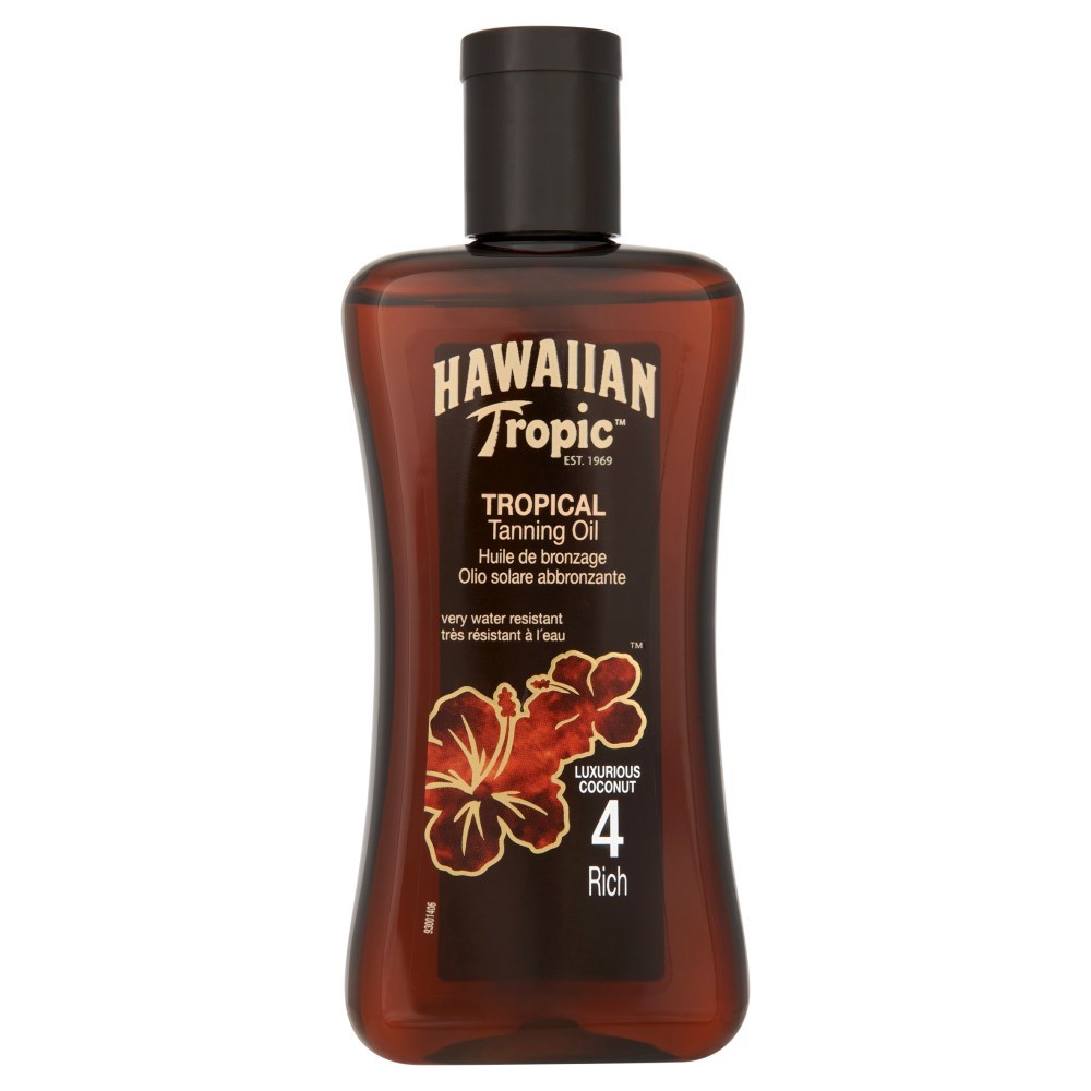 HAWAIIAN TROPIC HUILE DE BRONZAGE TROPICAL 4 RICHE COCONUT 200 ml