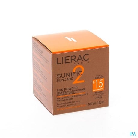 Lierac - Sunific 2 Poudre Dorée irisée SPF15 6g