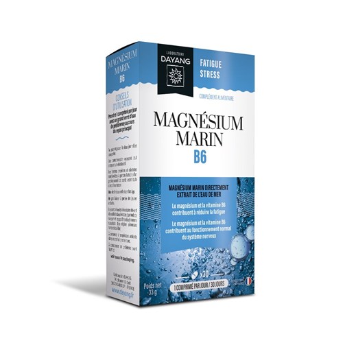 DAYANG COMPRIMÉ MAGNÉSIUM B6, Comprimé , complément alimentaire, magnésium et vitamine B6. - bt 30
