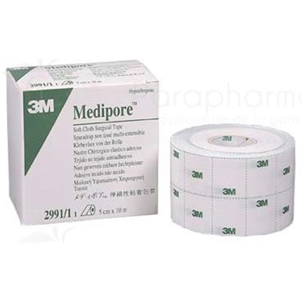 Medipore Sparadrap Multiextensible Predecoupe Non Tisse Hypoallergenique 5 M X 5 Cm Rouleau Ref 2962 P Unite