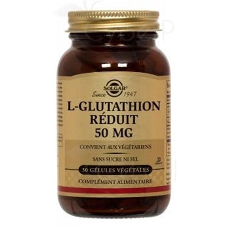 L-GLUTATHION 50 mg 30 Gélules végétales