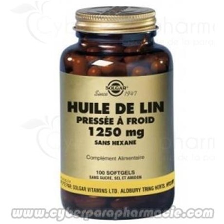 HUILE DE LIN 1250 mg 100 Softgels