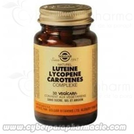 LUTEINE LYCOPENE CAROTENES COMPLEXE 30 Gélules végétales