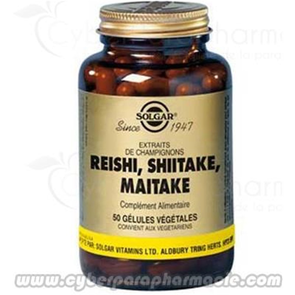 REISHI SHIITAKE MAITAKE 50 Gélules végétales