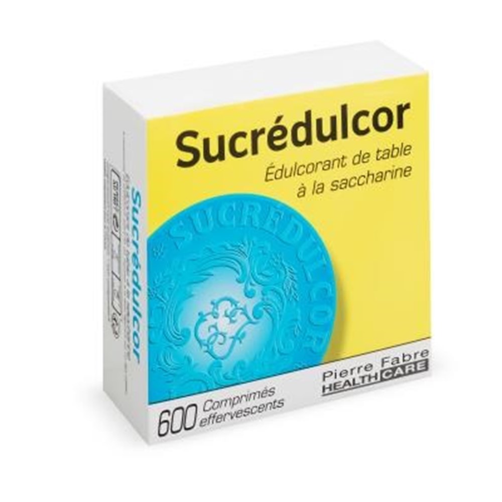 SUCREDULCOR Effervescent tablet, saccharin table sweetener, bt 600 or