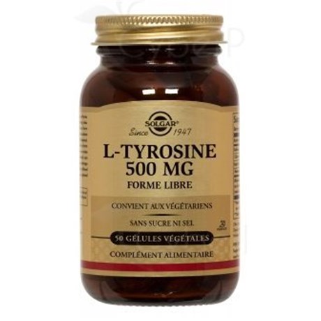 L-TYROSINE 500 mg 50 Gélules végétales