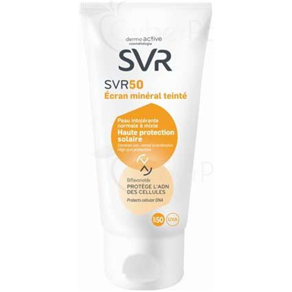 SVR DERMOACTIVE MINERAL SCREEN TINTED SPF 50 SKIN INTOLERANT, High