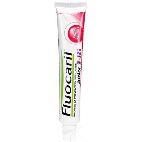 FLUOCARIL JUNIOR TOOTHPASTE, gel fluoride toothpaste for children 7 to 12 years, red fruit flavor. - 50 ml tube