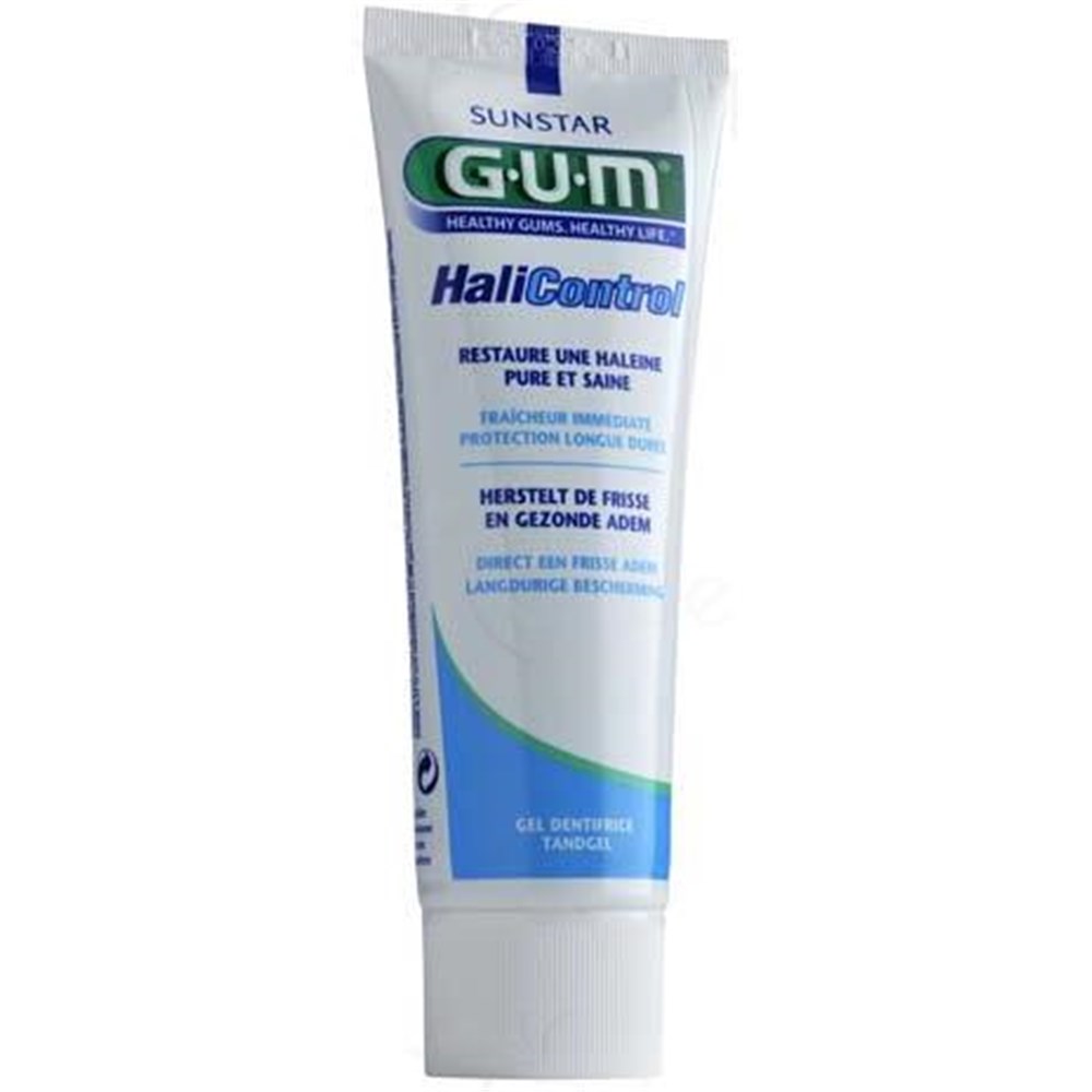 GUM GEL TOOTHPASTE HALICONTROL Gel fluoride toothpaste. 75 ml tube