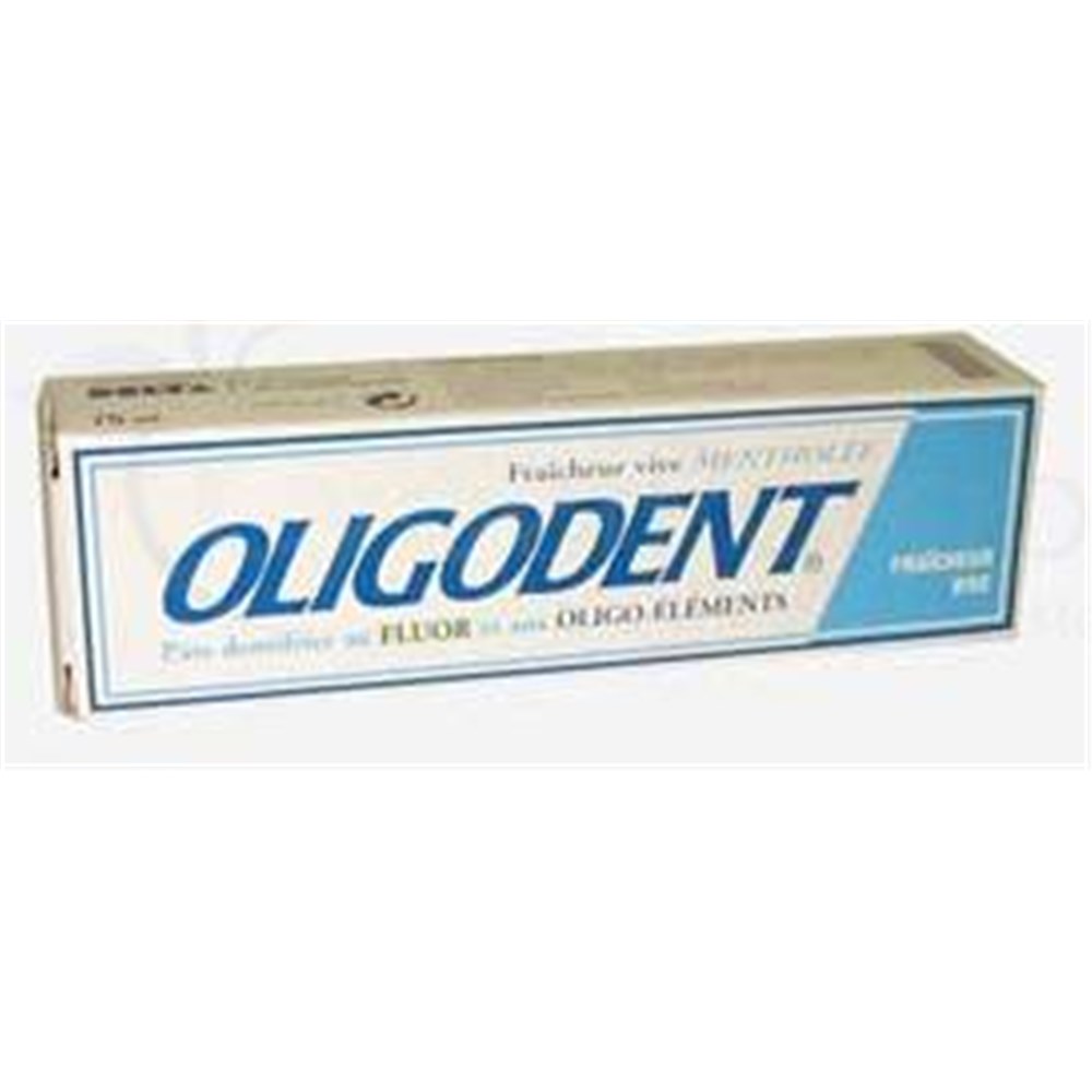 OLIGODENT TO FLUOR, fluoridated toothpaste with trace elements, bright