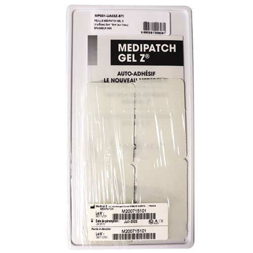 Medipatch gel sheet Z (on fabric): 2x3 1/4" 5x8 cm