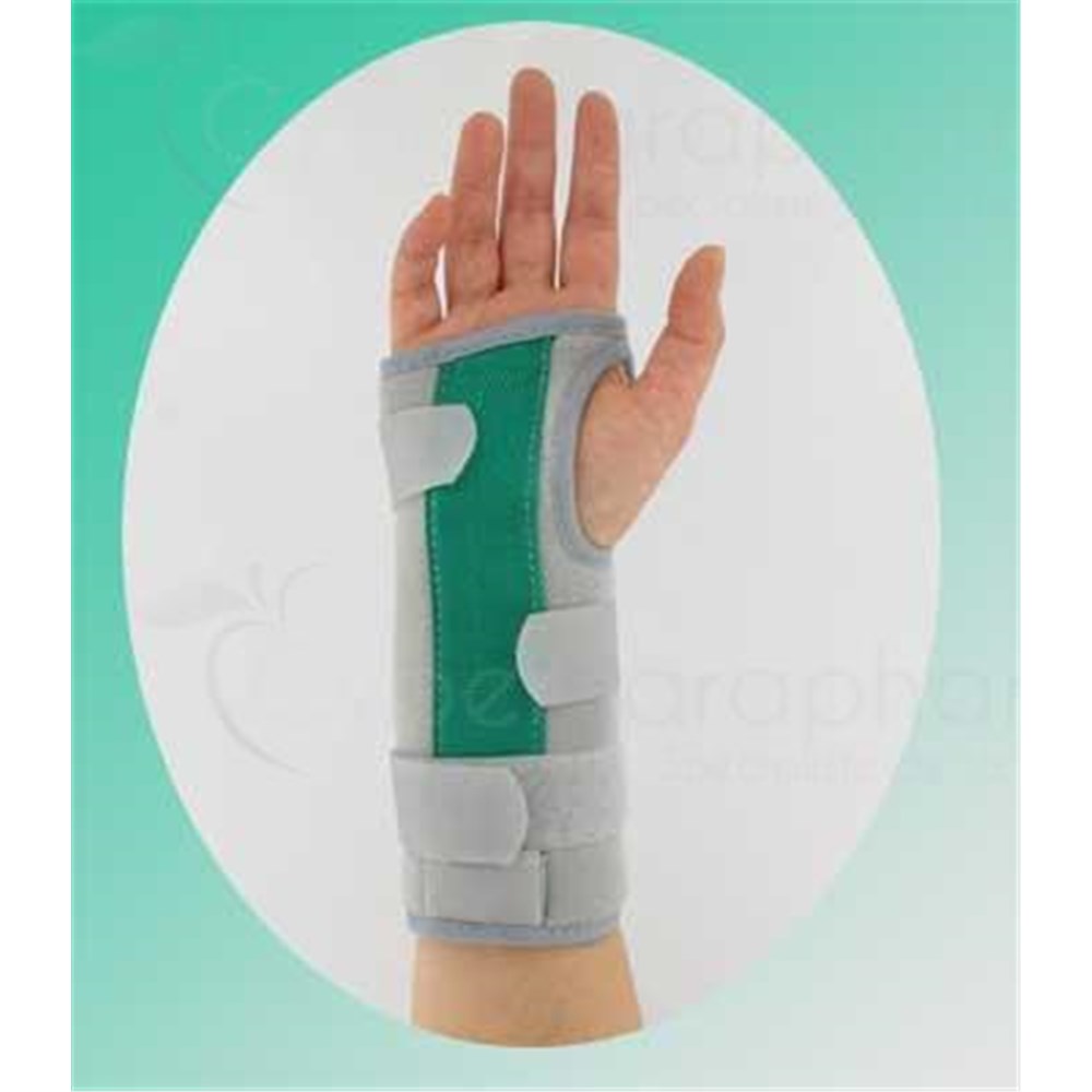 GREEN ORTHO SPLINT WRIST hand wrist splint immobilization rigid. right