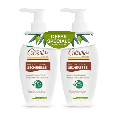 NATURAL INTIMATE TOILET CARE SPECIAL DROUGHT LOT OF 2 250ML ROGE CAVAILLES